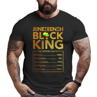 Junenth Black King Melanin Dad Fathers Day Men Father's Big and Tall Men T-shirt | Mazezy