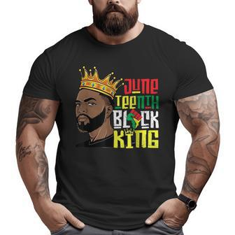 Junenth Black King Melanin Father Dad Men Son Dad Boys Big and Tall Men T-shirt | Mazezy