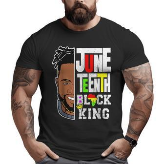 Junenth Black King Melanin Father Day Men Son Dad Boys Big and Tall Men T-shirt | Mazezy