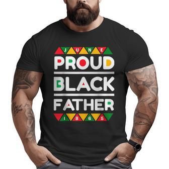 Junenth Proud Black Father For Father's Day Big and Tall Men T-shirt | Mazezy