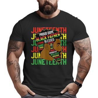 Junenth Proud Black Men Fathers Day Black History African Big and Tall Men T-shirt | Mazezy