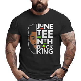 Juneteenth King Melanin Father Dad Men Son Brothers Boys Big and Tall Men T-shirt | Mazezy UK