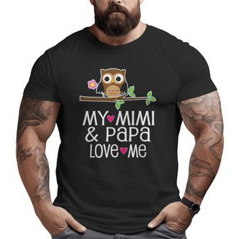 Kids My Mimi And Papa Love Me Granddaughter Grandson Big and Tall Men T-shirt | Mazezy AU