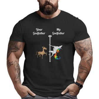 Kids Your Uncle My Godfather You Me Dancing Unicorn Big and Tall Men T-shirt | Mazezy CA