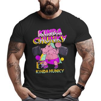 Kinda Chunky Kinda Hunky Bodybuilding Gym Big and Tall Men T-shirt | Mazezy