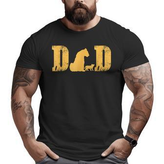 King Dad Lion Cub Son Daughter Head Father’S Day Dad Big and Tall Men T-shirt | Mazezy