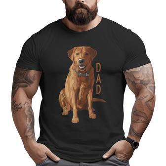 Lab Dad Fox Red Labrador Retriever Dog Lover Big and Tall Men T-shirt | Mazezy