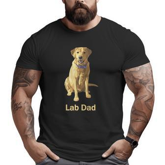 Lab Dad Yellow Labrador Retriever Dog Lovers Big and Tall Men T-shirt | Mazezy