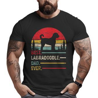 Labradoodle Best Dad Ever Dog Vintage Retro Men Big and Tall Men T-shirt | Mazezy