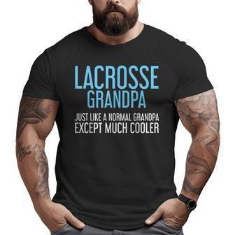 Lacrosse Grandpa Sports Grandfather Big and Tall Men T-shirt | Mazezy