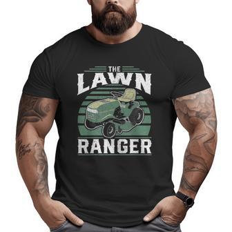 The Lawn Ranger Riding Mower Retro Mowing For Dad Big and Tall Men T-shirt | Mazezy