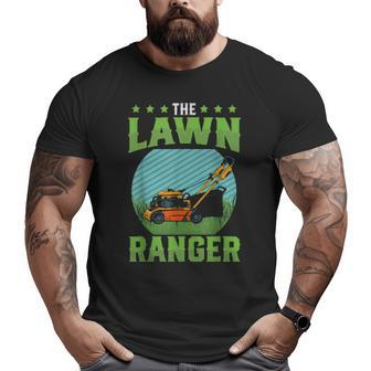 The Lawn Ranger Riding Mower Mowing Gardening Dad Big and Tall Men T-shirt | Mazezy AU