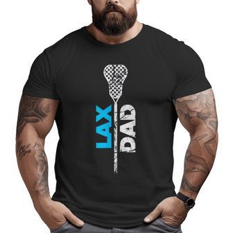 Lax Dad Lacrosse Blue Big and Tall Men T-shirt | Mazezy