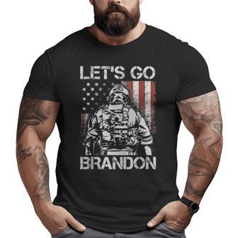 Let’S Go Brandon Veteran Us American Flag Veterans Tee Big and Tall Men T-shirt | Mazezy