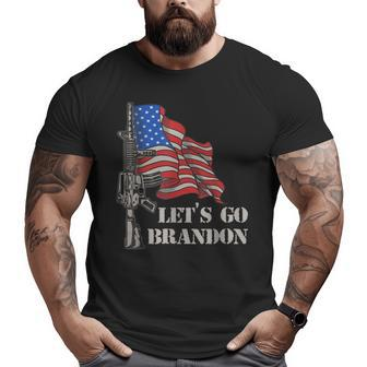 Let's Go Brandon Veteran Us Army Battle Flag Idea Big and Tall Men T-shirt | Mazezy