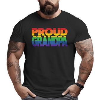 Lgbtq Pride Support Proud Grandpa For Gay Pride Big and Tall Men T-shirt | Mazezy