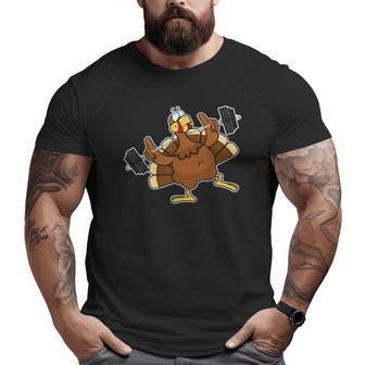 Lifting Turkey Fitness Weightlifting Exercise Gym Big and Tall Men T-shirt | Mazezy