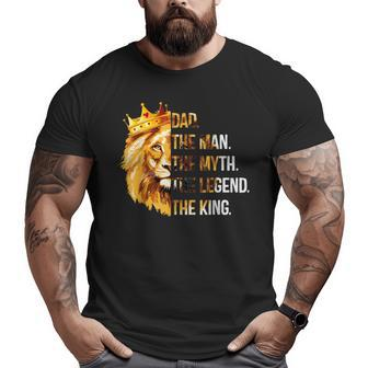 Lion Dad The Man The Myth The Legend King Fathers Day Big and Tall Men T-shirt | Mazezy