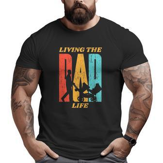 Living The Dad Life Retro Big and Tall Men T-shirt | Mazezy