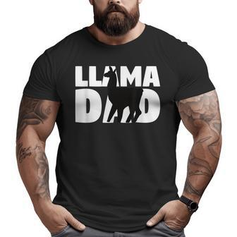 Llama Dad Llama Lover For Father Pet Animal Big and Tall Men T-shirt | Mazezy