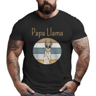 Llama Dad Matching Papa Alpaca Lover Father's Day Big and Tall Men T-shirt | Mazezy CA