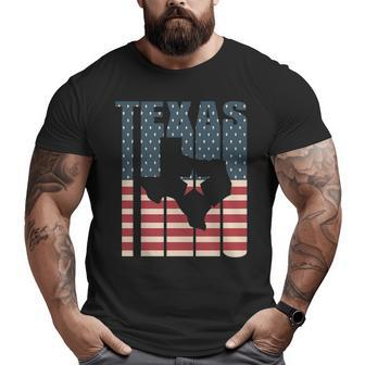 Lone Star Texas American Flag Big and Tall Men T-shirt | Mazezy