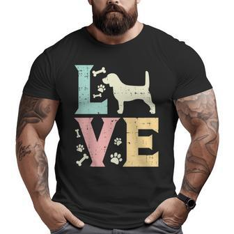 Love Beagle Animal Pet Hound Dog Lover Owner Girl Big and Tall Men T-shirt | Mazezy