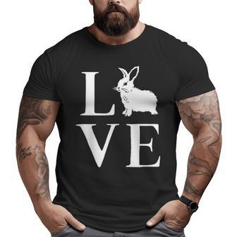 Love Bunny T Cute Adorable Easter Rabbit Big and Tall Men T-shirt | Mazezy