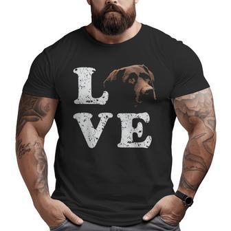 Love My Chocolate Lab Labrador Retriever Big and Tall Men T-shirt | Mazezy