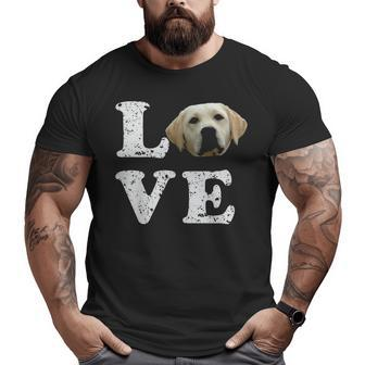 I Love My Yellow Lab Labrador Retriever Dog Big and Tall Men T-shirt | Mazezy