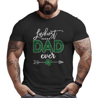 Luckiest Dad Ever St Patricks Day Lucky Irish Big and Tall Men T-shirt | Mazezy