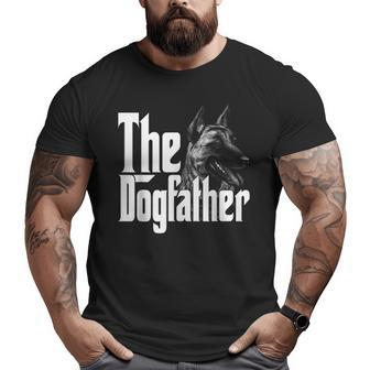 Malinois Belga Dog Dad Dogfather Dogs Daddy Father Big and Tall Men T-shirt | Mazezy
