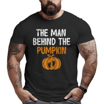 The Man Behind The Pumpkin Pregnancy Halloween New Dad Big and Tall Men T-shirt | Mazezy