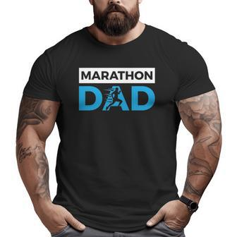 Marathon Dad Sport Running Father's Day Big and Tall Men T-shirt | Mazezy