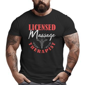 Massage Therapist Therapy Body Treatment Masseuse Masseur Big and Tall Men T-shirt | Mazezy