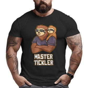 Master Tickler Naughty Dad Playful Daddy Dad Jokes Big and Tall Men T-shirt | Mazezy