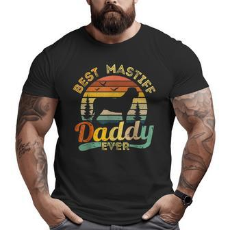 Mastiff Dad Best Daddy Dog Lover Retro Vintage Big and Tall Men T-shirt | Mazezy