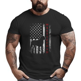 Mastiff Dad With Proud American Flag Dog Lover Big and Tall Men T-shirt | Mazezy