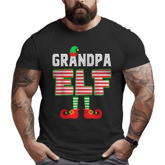 Matching Christmas Family Season Grandpa Elf Big and Tall Men T-shirt | Mazezy
