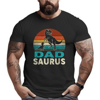 Matching Family Dadsaurusrex Dinosaur For Dad Papa Big and Tall Men T-shirt | Mazezy