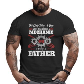 Mechanic Father Machines Car Vehicles Tools Mechanical Big and Tall Men T-shirt | Mazezy