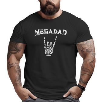Megadad Rock Heavy Metal Guitar Dad Big and Tall Men T-shirt | Mazezy