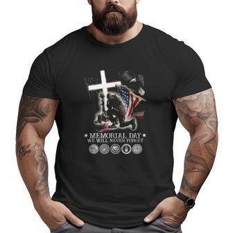 Memorial Day We Will Never Forget For Them Veteran Days Big and Tall Men T-shirt | Mazezy