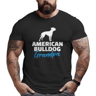 Mens American Bulldog Grandpa Big and Tall Men T-shirt | Mazezy