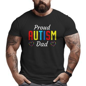 Mens Autism Awareness Proud Autistic Dad Cute Puzzle Piece Father Big and Tall Men T-shirt | Mazezy