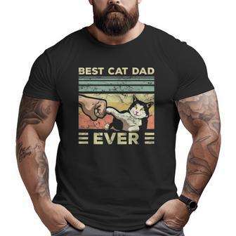 Mens Best Cat Dad Ever Kitten Enthusiast Feline Lover Father Big and Tall Men T-shirt | Mazezy