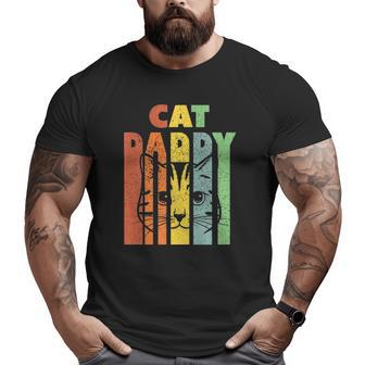 Mens Best Cat Daddy Kitten Daddy The Catfather Cat Daddy Big and Tall Men T-shirt | Mazezy