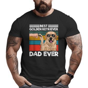 Mens Best Golden Retriever Dad Ever Dog Dad Fist Bump Big and Tall Men T-shirt | Mazezy