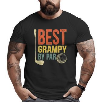 Mens Best Grampy By Par Father's Day Golf Grandpa Big and Tall Men T-shirt | Mazezy DE