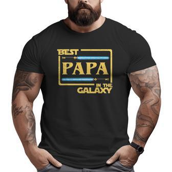 Mens Best Papa In The Galaxy Father's Day Big and Tall Men T-shirt | Mazezy UK